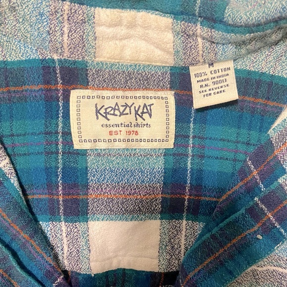 Amazing vintage plaid button down sz M - Picture 3 of 3